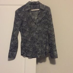 Black and white Express dress shirt